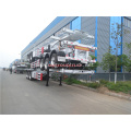 Steel frame shipping container delivery trailer